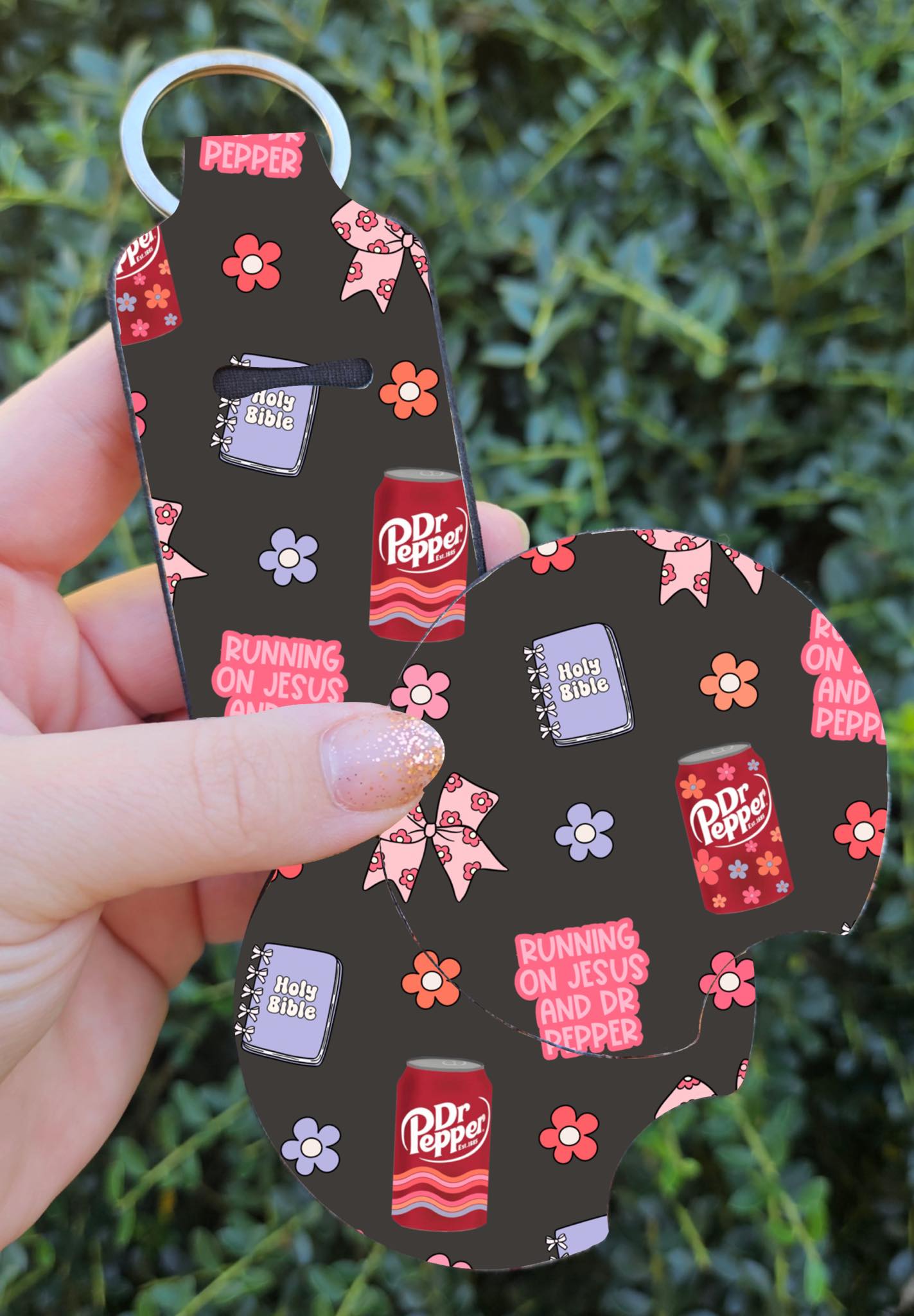 Car Coaster Set with Chapstick Holder or Wristlet