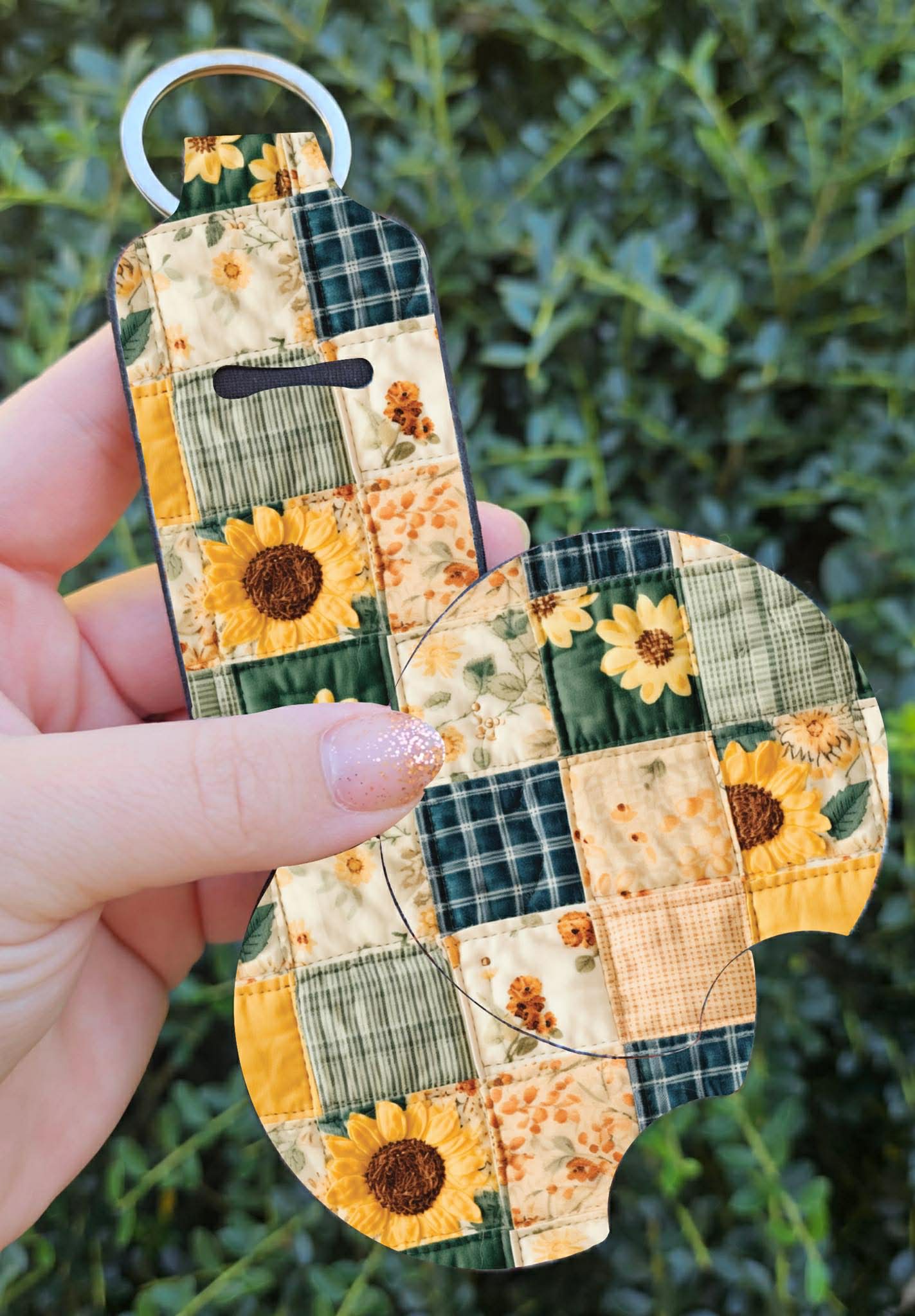 Car Coaster Set with Chapstick Holder or Wristlet